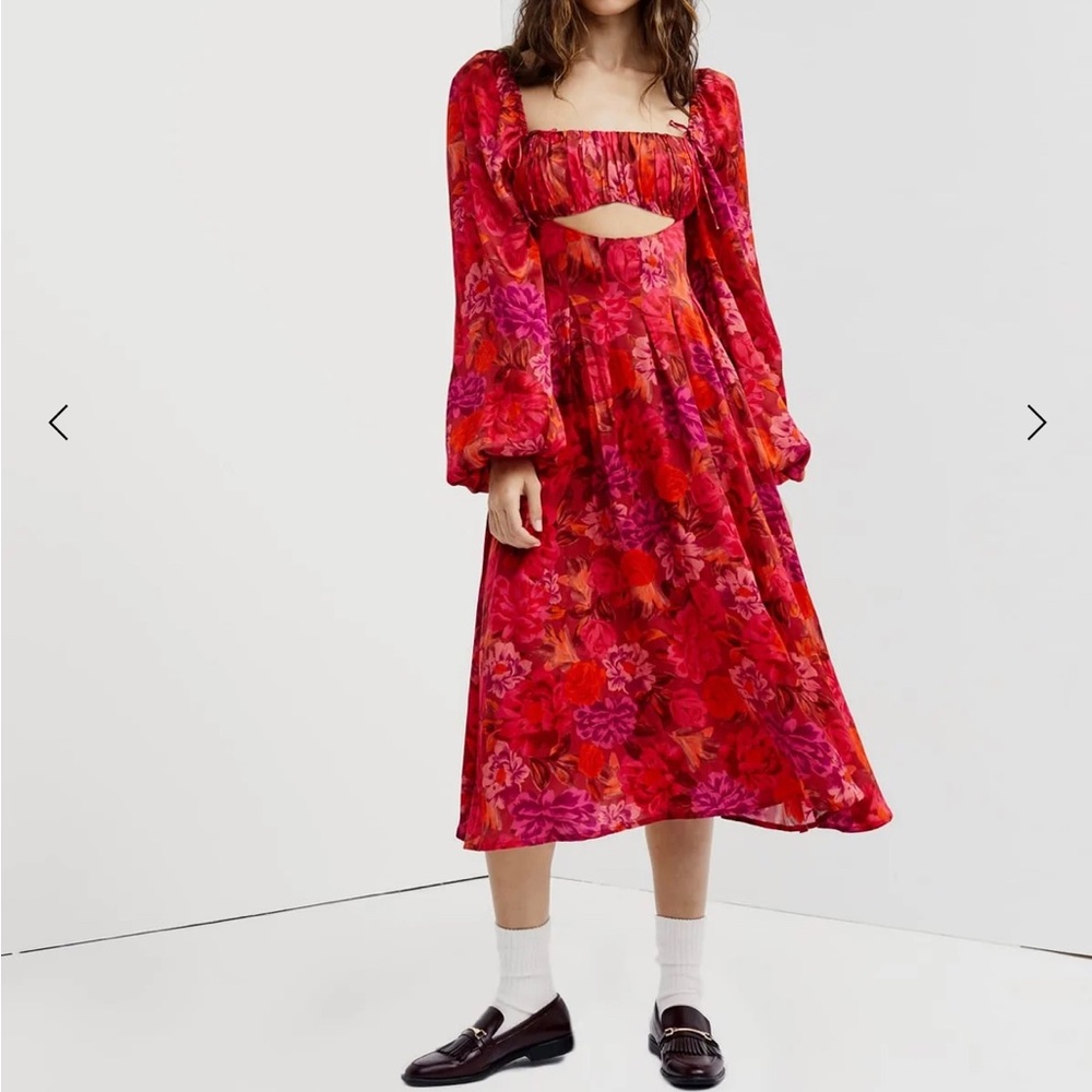 NWT For Love & Lemons Nikki Midi Dress